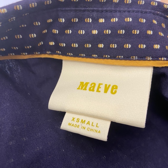 Anthropologie Maeve Blue Polka Dot Tunic - Picture 5 of 9